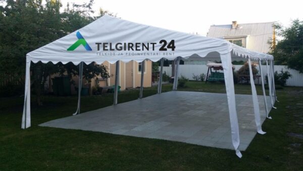 Peotelgi rent 5 x 10 telkide rent peoinventari rent Peotelkide rent telkide rent telgi rent valge peotelgi rent peoinventari rent Telkide rent ja paigaldus