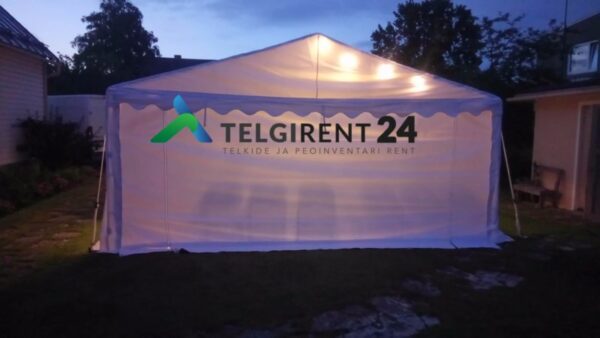 Peotelgi rent 5 x 10 telkide rent peoinventari rent Peotelkide rent telkide rent telgi rent valge peotelgi rent peoinventari rent Telkide rent ja paigaldus