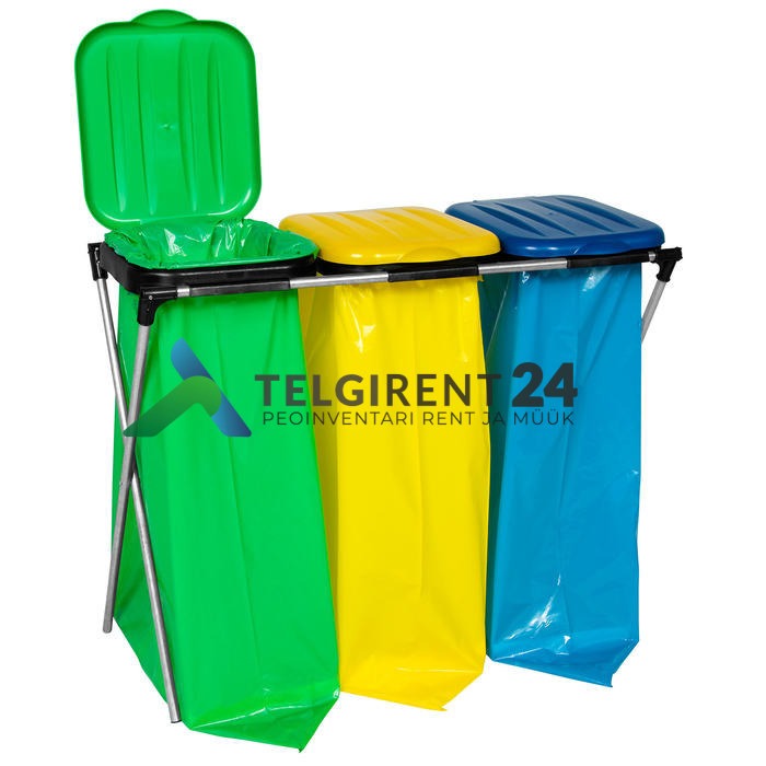 Prügikotihoidja jäätmete sorteerimiseks 3ne