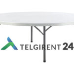 Ümmargune 180 cm laud plastikmööbli müük ümmargune laud 180cm peomööbel peoinventari rent ja müük plastikmööbel