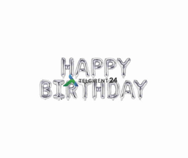 Foil balloons Happy Birthday silver