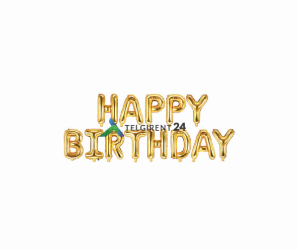 Foil balloons Happy Birthday golden