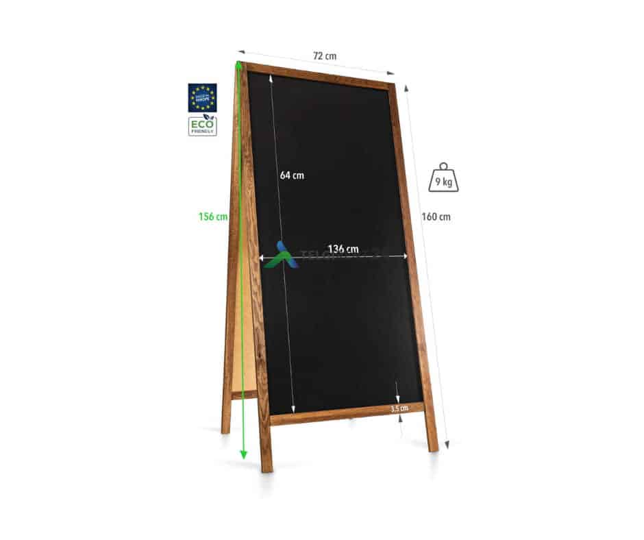 Kriiditahvel XL 72X160cm müük restoranidesse ja erinevatele äripindadele reklaamtahvliks sobiv kriiditahvel Kriiditahvlite müük