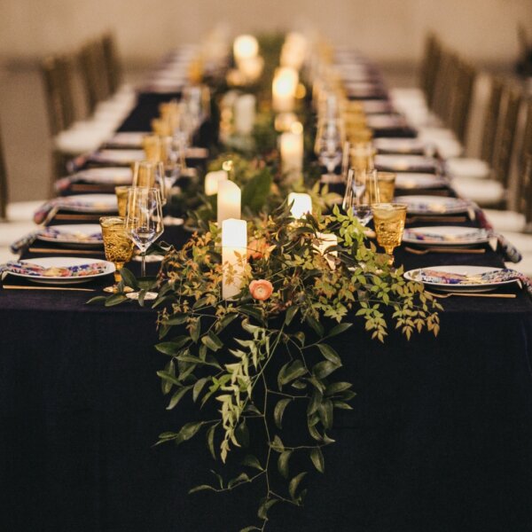 black square tablecloth
