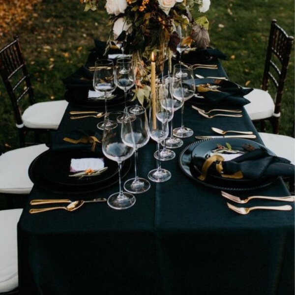 black square tablecloth